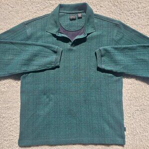 Arrow Polo Sweater Men's Large Long Sleeve Green